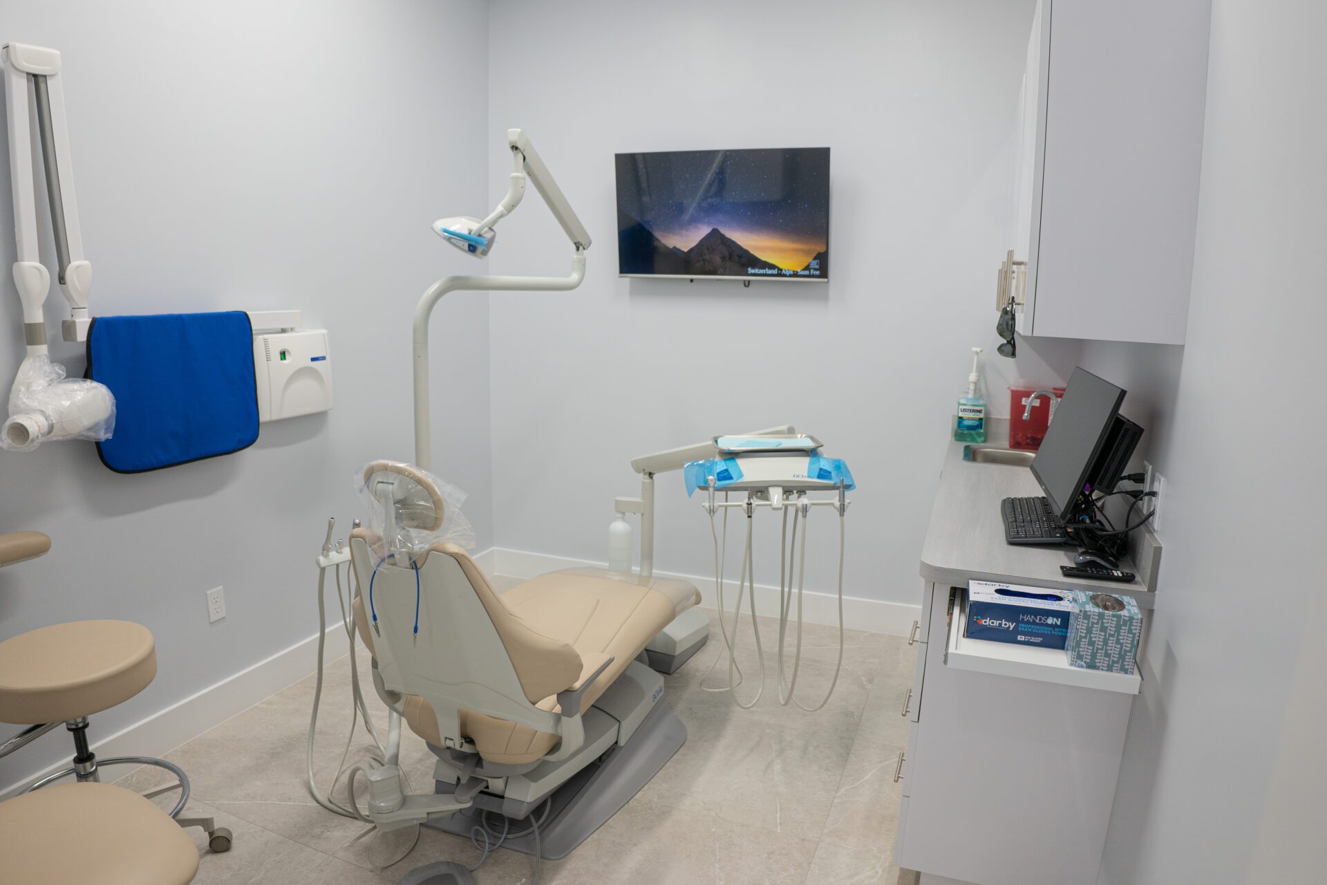 Dental chair in the clinic