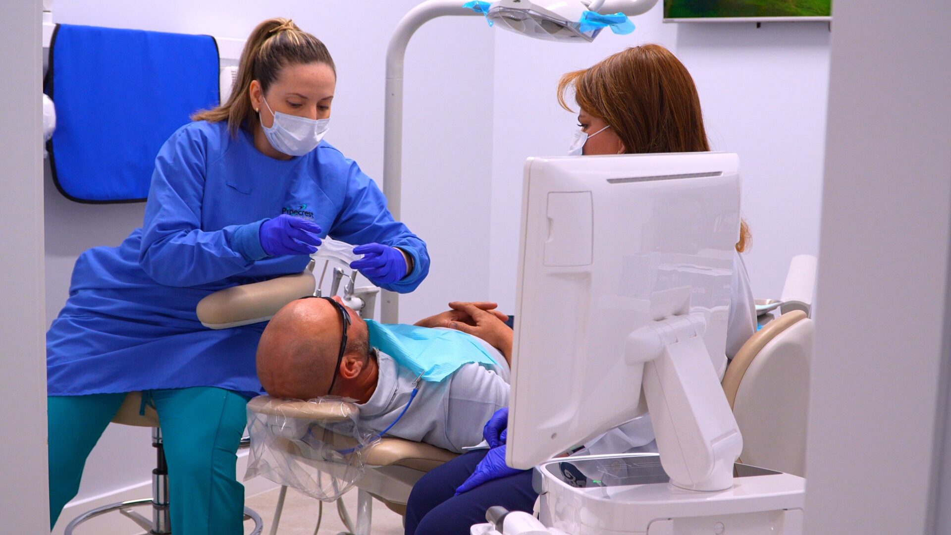 Dental chair in the clinic